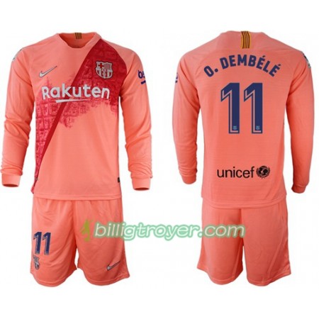 Billige Fotballdrakter FC Barcelona O.Dembele 11 Barn Tredjedraktsett 2018/19 Langermet